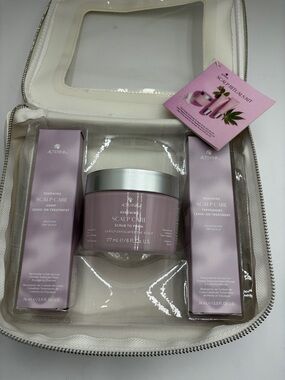 Alterna Scalp Rituals Kit - White Travel Case with Pink Products
